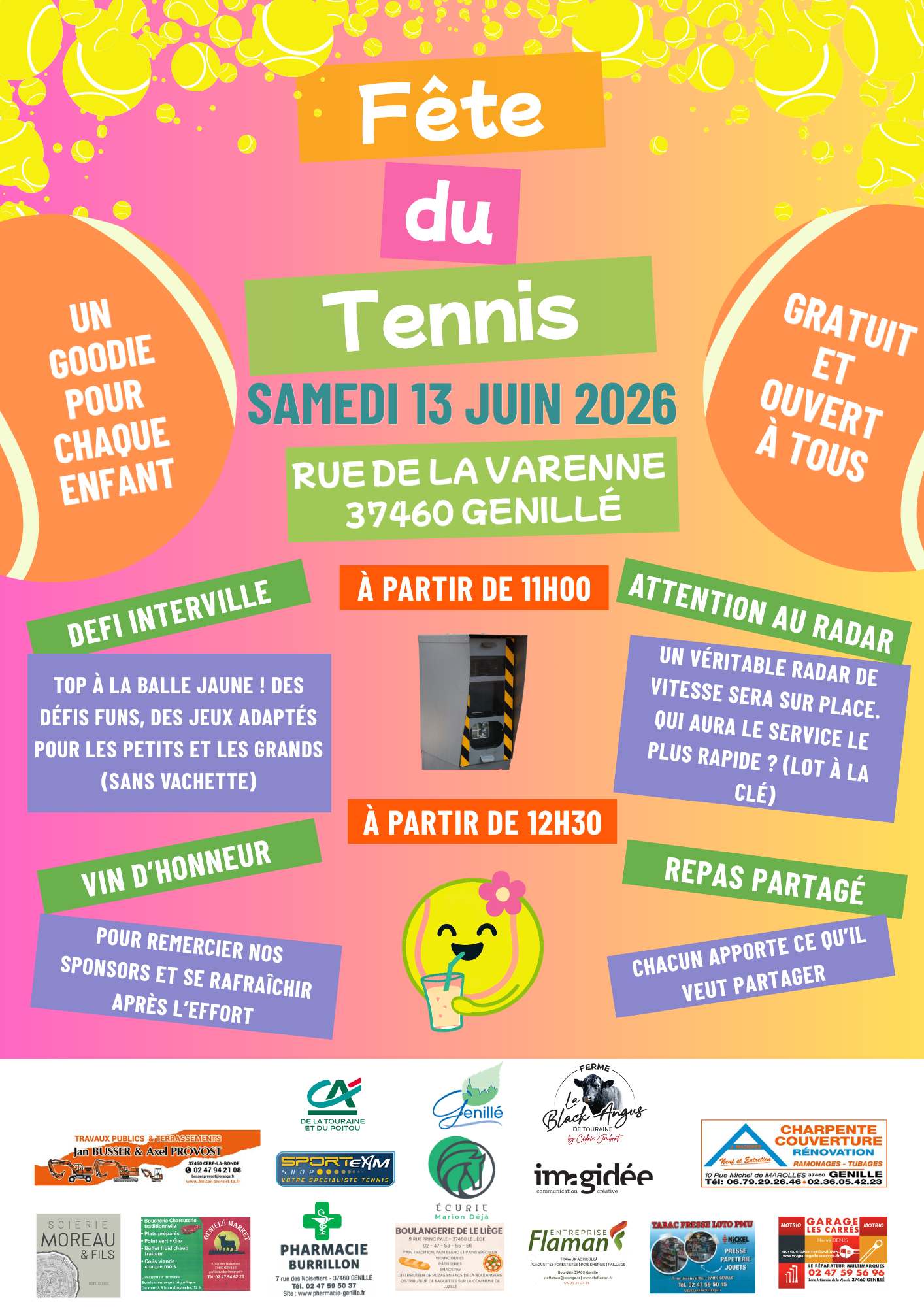 🎾 Fête du Tennis à Genillé – Samedi 13 Juin 2026